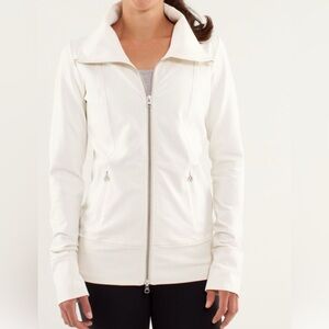 Lululemon Ivory Zip Jacket Track Yoga 2 4